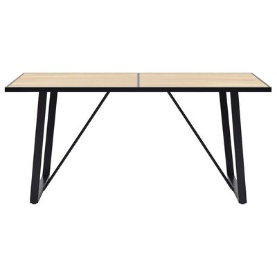 vidaXL Jídelní stůl dubový 160 x 80 x 75 cm MDF
