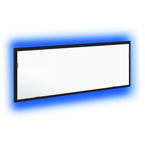 vidaXL LED koupelnov&eacute; zrcadlo Čern&yacute; dub 100 x 8,5 x 37 cm Sklo