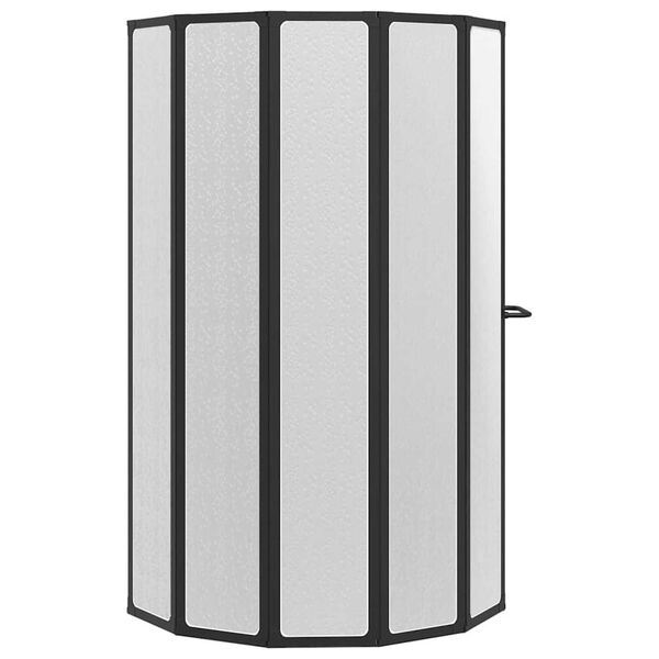 vidaXL Sprchová zástěna Jiný Černá 168 x 140 cm Hliník