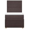vidaXL Box spring postel s matrac&iacute; tmavě hněd&aacute; 90x190 cm textil