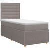 vidaXL Postel boxspring s matrac&iacute; s čelo Taupe 90 x 200 cm Textil