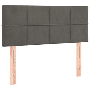 vidaXL Čelo postele tmavě &scaron;ed&eacute; 80 x 5 x 78/88 cm samet
