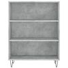 vidaXL Skř&iacute;ň highboard betonově &scaron;ed&aacute; 69,5x34x180 cm kompozitn&iacute; dřevo