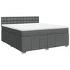 vidaXL Box spring postel s matrac&iacute; tmavě &scaron;ed&aacute; 180x200 cm textil