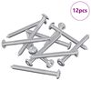 vidaXL N&aacute;bytkov&eacute; &scaron;rouby 12 ks Stř&iacute;brn&aacute; M6 x 60 mm Ocel