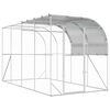vidaXL Kurn&iacute;k proti zdi Stř&iacute;brn&aacute; 400 x 200 x 215 cm Pozinkovan&aacute; ocel