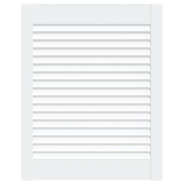 vidaXL N&aacute;bytkov&aacute; dv&iacute;řka lamelov&yacute; design b&iacute;l&aacute; 61,5 x 49,4 cm borovice