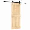 vidaXL Posuvn&eacute; dveře Přirozen&aacute; a čern&aacute; 80 x 210 cm