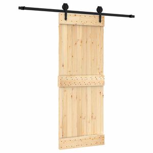 vidaXL Posuvn&eacute; dveře Přirozen&aacute; a čern&aacute; 80 x 210 cm