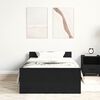 vidaXL R&aacute;m postele bez matrace Dub čern&yacute; 100x200 cm Dřevěn&eacute; konstrukce