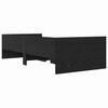 vidaXL R&aacute;m postele Čern&yacute; dub 90 x 190 cm Masivn&iacute; borov&eacute; dřevo