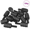 vidaXL Distančn&iacute; &scaron;roub 4865 pcs Čern&aacute; M4 Guma a ocel