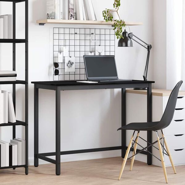 vidaXL stůl Čern&yacute; dub 80 x 50 x 76,5 cm Inžen&yacute;rsk&eacute; dřevo a ocel