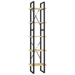 vidaXL Knihovna s 5 policemi 40 x 30 x 175 cm borov&eacute; dřevo