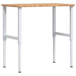 vidaXL Pracovn&iacute; stůl světle hněd&yacute; 100x60x(71,5&ndash;98) cm dub obd&eacute;ln&iacute;kov&yacute;