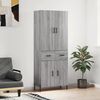 vidaXL Skř&iacute;ň highboard &scaron;ed&aacute; sonoma 69,5 x 34 x 180 cm kompozitn&iacute; dřevo