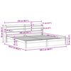 vidaXL R&aacute;m postele Voskově hněd&aacute; 200 x 200 cm Masivn&iacute; borovicov&eacute; dřevo