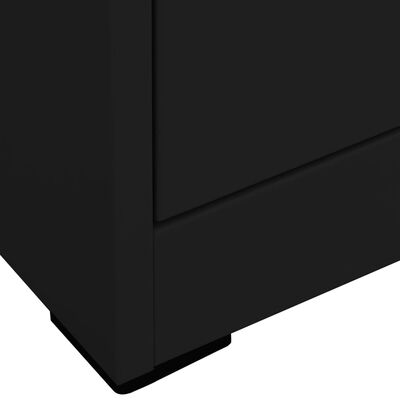 vidaXL Kancelářská skříň černá 46 x 62 x 102,5 cm ocel