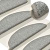 vidaXL Schodov&eacute; rohože 15 ks 56 x 17 x 3 cm světle &scaron;ed&eacute;, půlkulat&eacute;