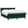 vidaXL Box spring postel s matrac&iacute; tmavě zelen&aacute; 160x220 cm samet