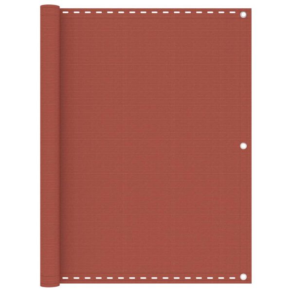 vidaXL Balkonov&aacute; z&aacute;stěna terakota 120 x 500 cm HDPE