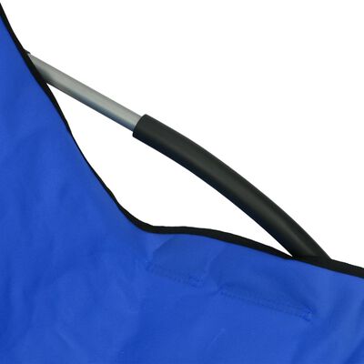 vidaXL Skládací plážová křesla 2 ks modrá textil