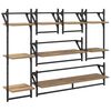 vidaXL Sada n&aacute;stěnn&yacute;ch polic 6 ks Artisanov&yacute; dub 100 x 25 x 30 cm