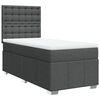 vidaXL Box spring postel s matrac&iacute; tmavě &scaron;ed&aacute; 100 x 200 cm textil
