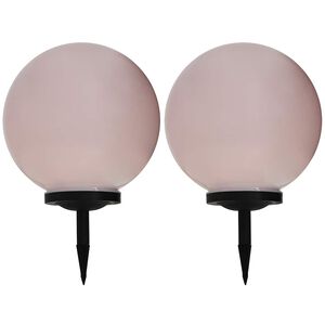 vidaXL Zahradn&iacute; sol&aacute;rn&iacute; lampy 2 ks LED kulovit&eacute; 40 cm RGB