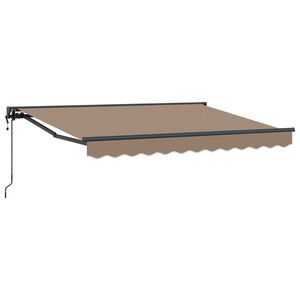 vidaXL Stahovac&iacute; mark&yacute;za Taupe 3 x 2,5 m Polyester a hlin&iacute;k