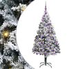 vidaXL Uměl&yacute; v&aacute;nočn&iacute; stromeček B&iacute;l&aacute; 180 cm PVC, ocel a plast