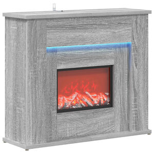 vidaXL Krb s LED p&aacute;skem &Scaron;ed&yacute; Sonoma 63 x 20 x 54,5 cm Kompozitn&iacute; dřevo