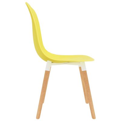 vidaXL Jídelní židle 6 ks žluté plast