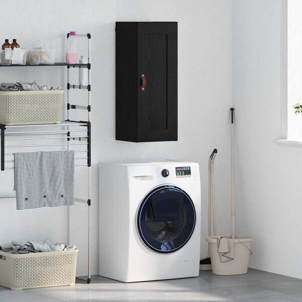 vidaXL N&aacute;stěnn&aacute; skř&iacute;ňka Čern&yacute; dub 34,5 x 34 x 90 cm kompozitn&iacute; dřevo