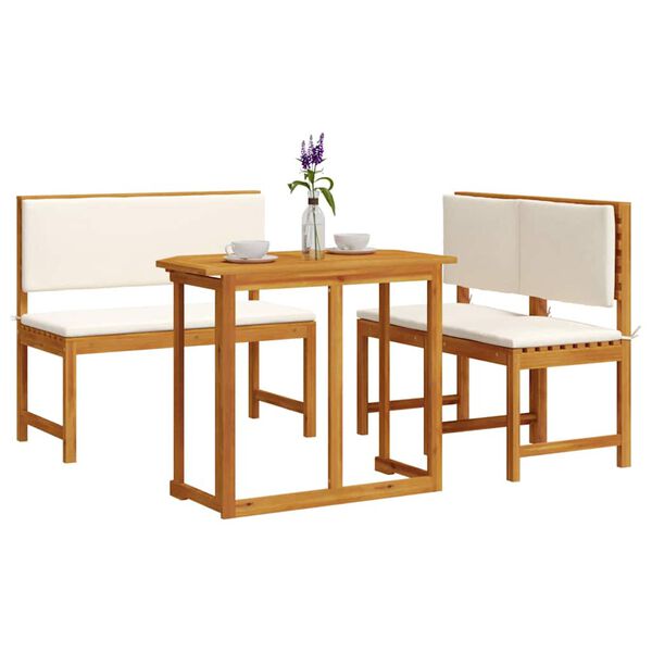 vidaXL Zahradní bistro set 3 pcs Hnědá Masivní akátové dřevo