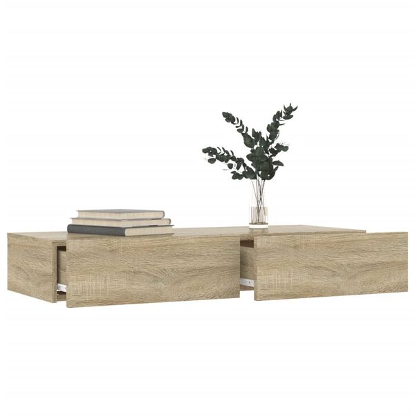 vidaXL TV skř&iacute;ňka s LED osvětlen&iacute;m dub sonoma 90 x 35 x 15,5