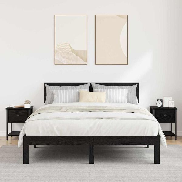 vidaXL Nočn&iacute; stolek 2 pcs Čern&yacute; dub 34 x 35,5 x 45 cm kompozitn&iacute; dřevo