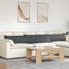 vidaXL Pohovkové polštáře 2 pcs Tmavě šedá 200 x 40 cm Žebrovaná látka