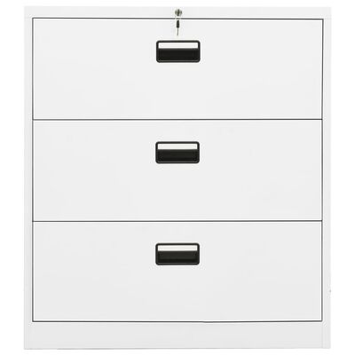 vidaXL Kancelářská skříň bílá 90 x 46 x 103 cm ocel