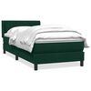 vidaXL Box spring postel s matrac&iacute; tmavě zelen&aacute; 90x210 cm samet