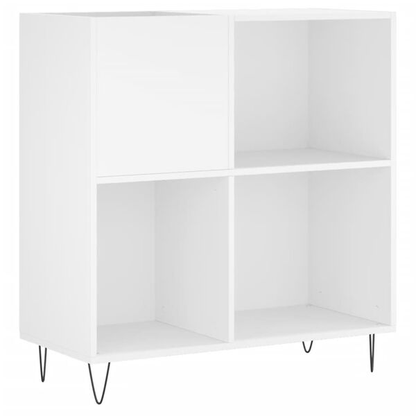 vidaXL Skříňka na LP desky bílá 84,5 x 38 x 89 cm kompozitní dřevo