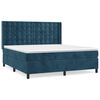 vidaXL Box spring postel s matrac&iacute; tmavě modr&aacute; 160x200 cm samet