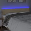 vidaXL Čelo postele s LED kr&eacute;mov&eacute; 200x5x78/88 cm textil