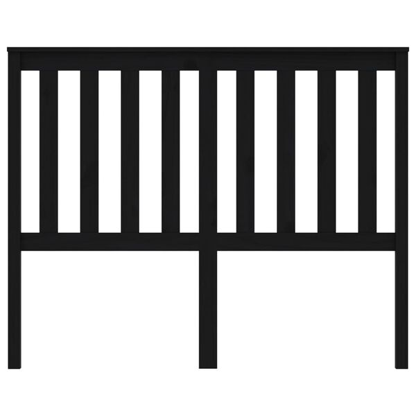 vidaXL Čelo postele černé 146 x 6 x 101 cm masivní borovice