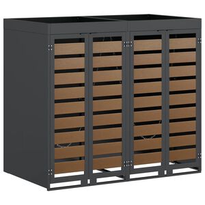 vidaXL &Uacute;ložn&yacute; box na 2 popelnice Ocel Antracit