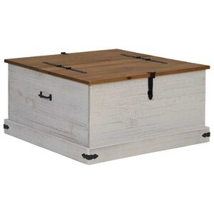 vidaXL &Uacute;ložn&aacute; komoda HALDEN B&iacute;l&yacute; 91x91x47 cm Borovicov&yacute; masiv