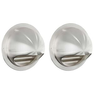 vidaXL Kryty vzduchov&yacute;ch ventil&aacute;torů 2 ks Stř&iacute;brn&aacute; 150 mm