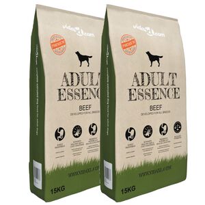 vidaXL Pr&eacute;miov&eacute; such&eacute; krmivo pro psy Adult Essence Beef 2 ks 30 kg
