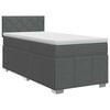 vidaXL Postel boxspring s matrac&iacute; s čelo Tmavě &scaron;ed&aacute; 90 x 190 cm Textil