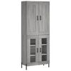 vidaXL Skříň highboard šedá sonoma 69,5 x 34 x 180 cm kompozitní dřevo